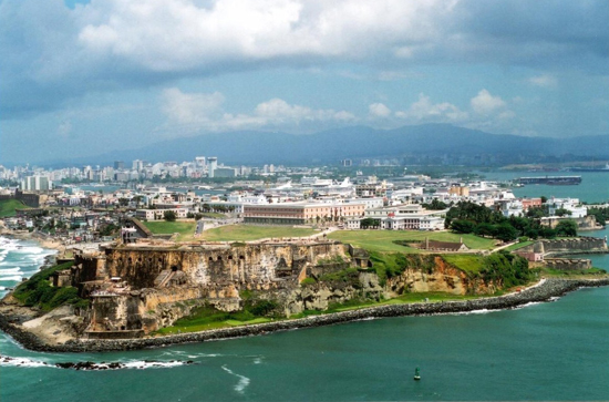 Vista aérea del Viejo San Juan