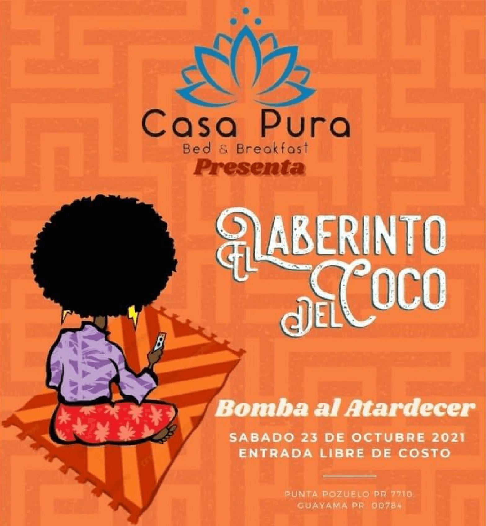 promoción del evento - El Laberinto del Coco en Casa Pura