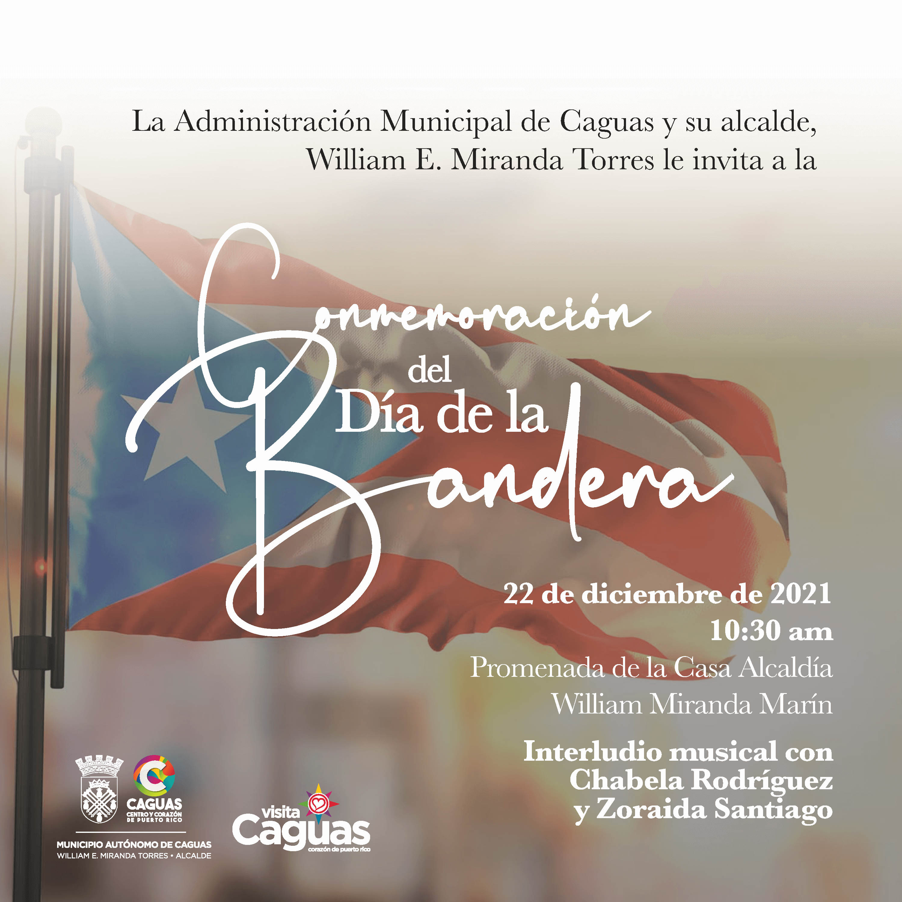 ARTE PROMOCIONAL DE LA CONMEMORACION DE LA BANDERA PUERTORRIQUEÑA