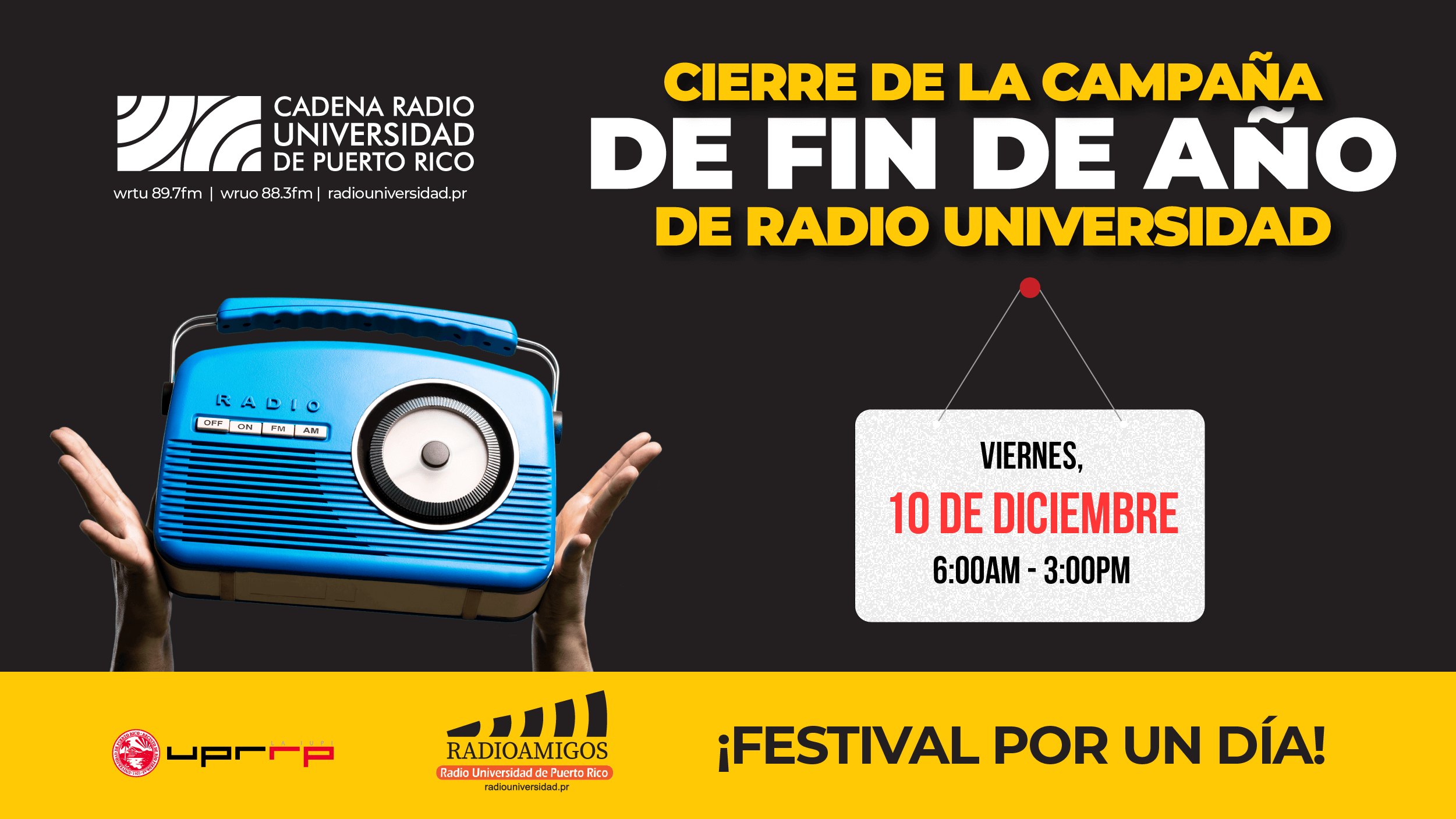 arte apra anunciar cierre de campaña de fin de año festival por un dia 10 diciembre 6am a 3pm