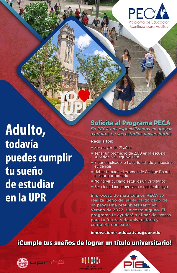 ARTE DE PROGRAMA PECA PARA EDUCACION CONTINUA PARA ADULTOS