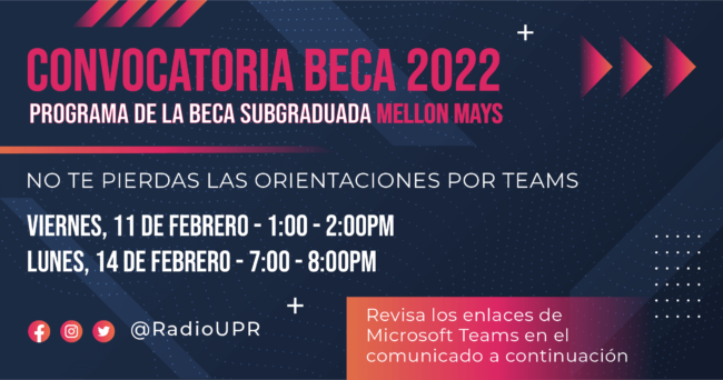 arte para orientacion de beca Mellon Mays - subgraduado