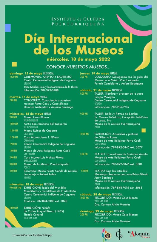 ITINERARIO DE ACTIVIDADES EN EL DÍA INTERNACIONAL DE LOS MUSEOS