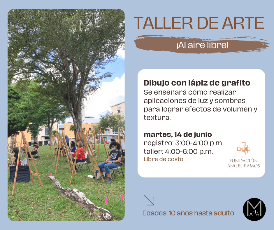 TALLER DE ARTE DE MUSEO UPRRP - DIBUJO CON LAPIZ DE GRAFITO